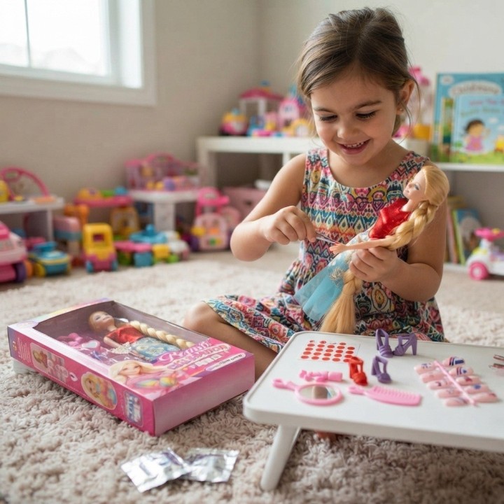 Muñeca Beauti Celebration Con Uñas Postizas Y Accesorios