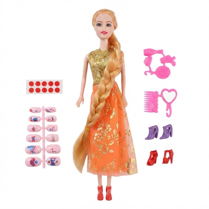 Muñeca Beauti Celebration Con Uñas Postizas Y Accesorios