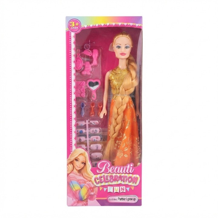 Muñeca Beauti Celebration Con Uñas Postizas Y Accesorios