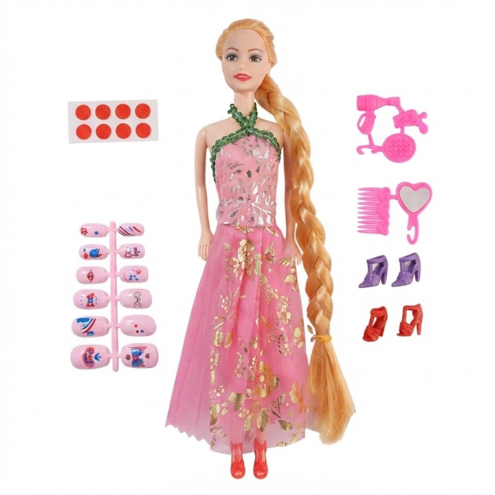 Muñeca Beauti Celebration Con Uñas Postizas Y Accesorios