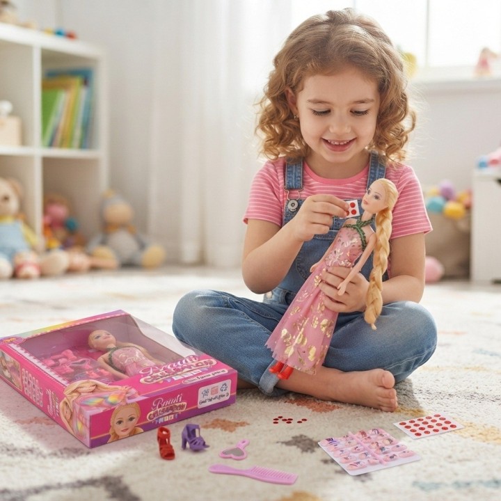 Muñeca Beauti Celebration Con Uñas Postizas Y Accesorios