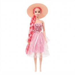Muñeca Charm Doll Con Sombrero Y Trenza Larga