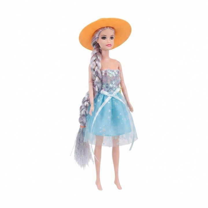 Muñeca Charm Doll Con Sombrero Y Trenza Larga