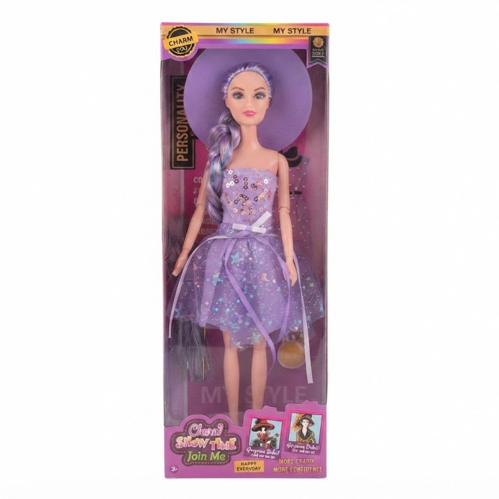Muñeca Charm Doll Con Sombrero Y Trenza Larga