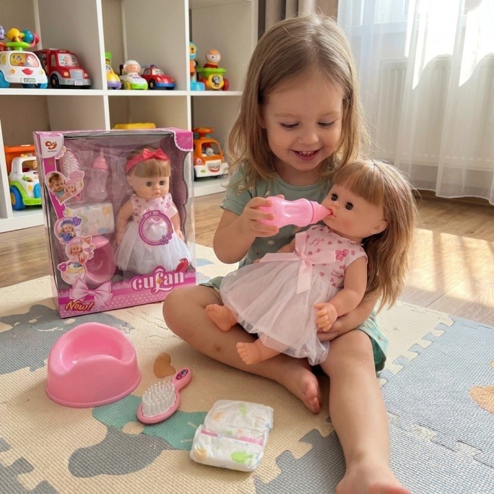 Bebé Muñeca Interactiva Cufan Toma Tetero Y Hace Pipí