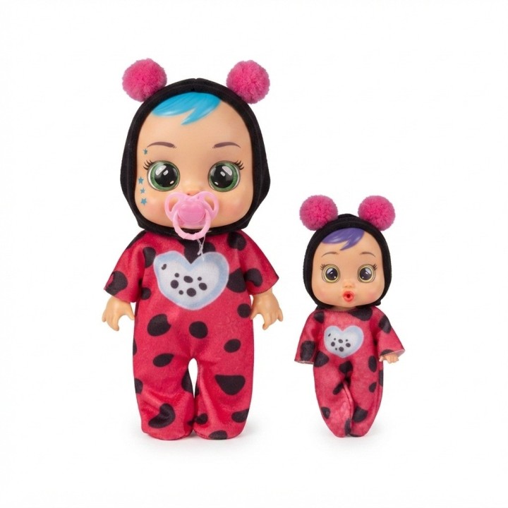 Set X2 Muñecas Bebés Lloronas Disfraz Animales Y Mascota
