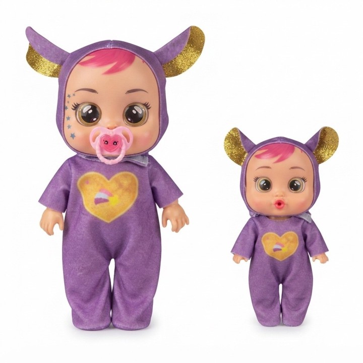 Set X2 Muñecas Bebés Lloronas Disfraz Animales Y Mascota