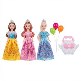 Set X3 Muñecas Princesas Fantasía Con Accesorios