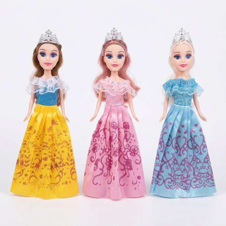 Set X3 Muñecas Princesas Fantasía Con Accesorios