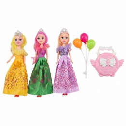 Set X3 Muñecas Princesas Fantasía Con Accesorios