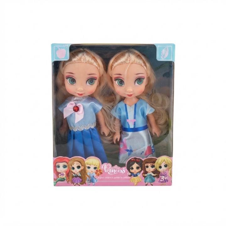 Set X2 Mini Muñecas Princesas Coleccionables