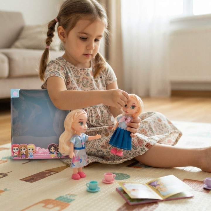 Set X2 Mini Muñecas Princesas Coleccionables