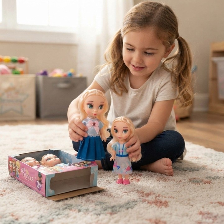 Set X2 Mini Muñecas Princesas Coleccionables