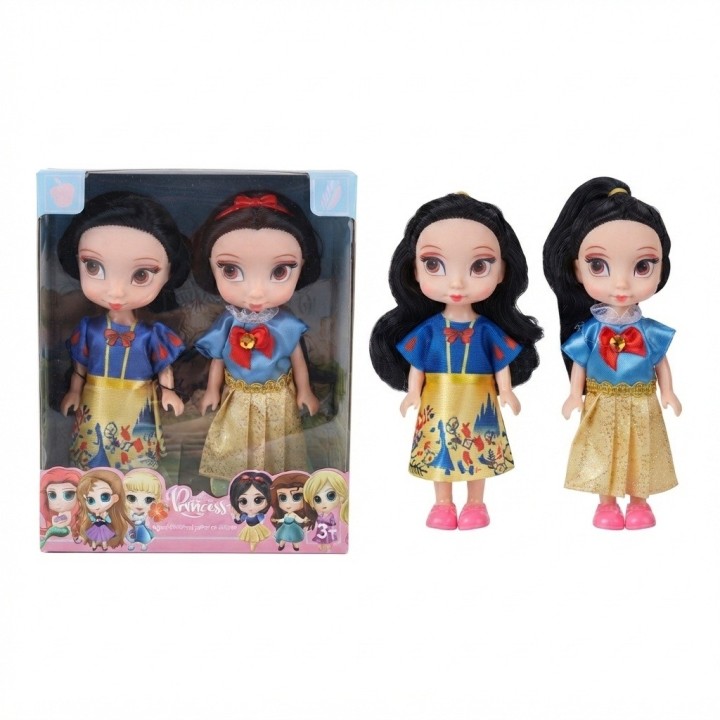 Set X2 Mini Muñecas Princesas Coleccionables