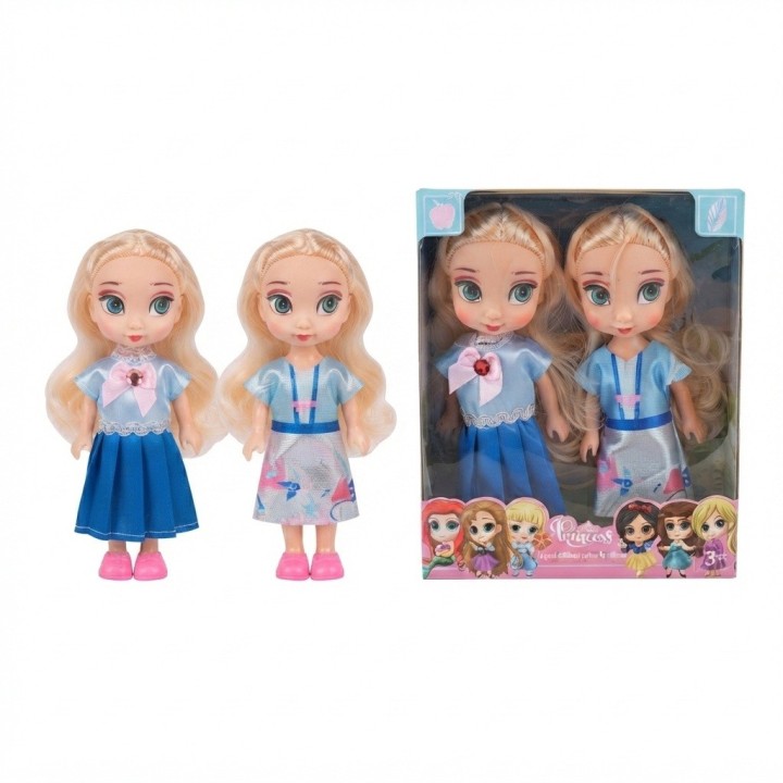 Set X2 Mini Muñecas Princesas Coleccionables