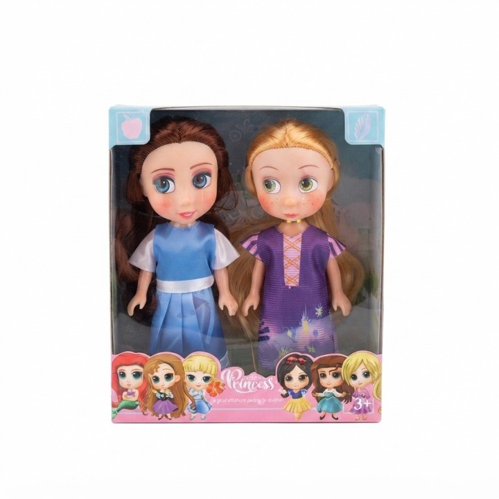 Set X2 Mini Muñecas Princesas Coleccionables