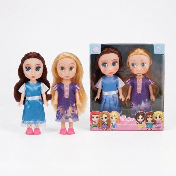 Set X2 Mini Muñecas Princesas Coleccionables