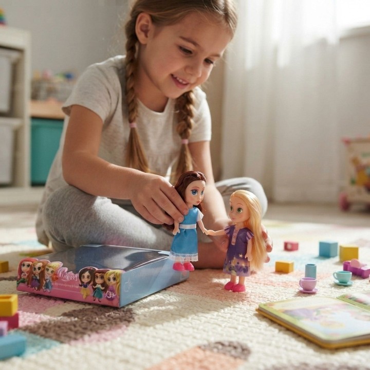 Set X2 Mini Muñecas Princesas Coleccionables