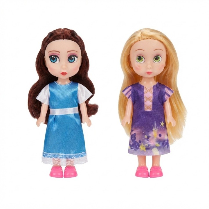 Set X2 Mini Muñecas Princesas Coleccionables