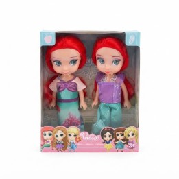 Set X2 Mini Muñecas Princesas Coleccionables
