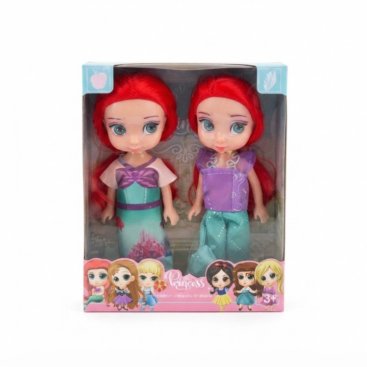 Set X2 Mini Muñecas Princesas Coleccionables