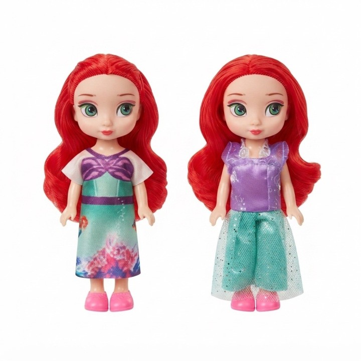 Set X2 Mini Muñecas Princesas Coleccionables