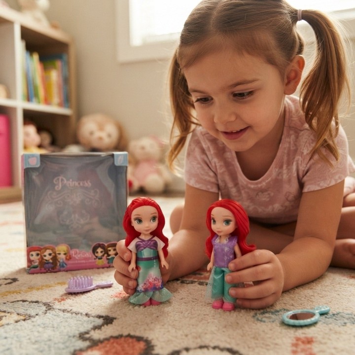 Set X2 Mini Muñecas Princesas Coleccionables