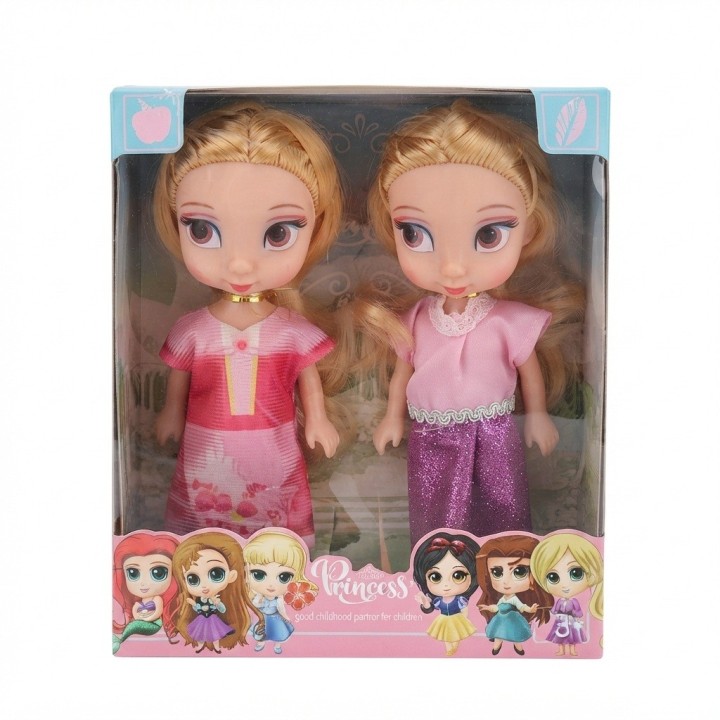 Set X2 Mini Muñecas Princesas Coleccionables