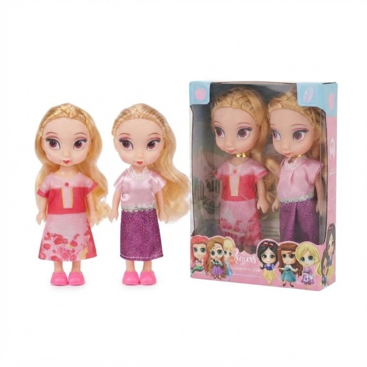 Set X2 Mini Muñecas Princesas Coleccionables