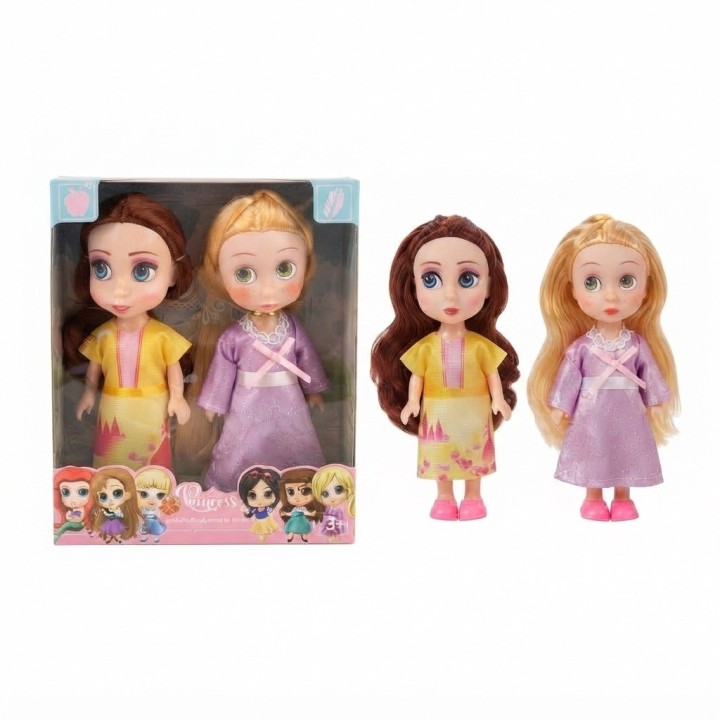 Set X2 Mini Muñecas Princesas Coleccionables