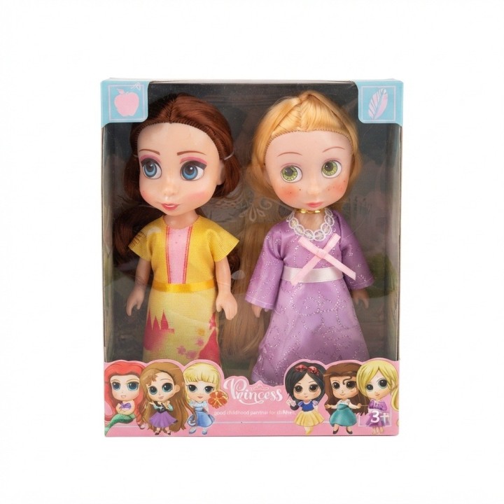 Set X2 Mini Muñecas Princesas Coleccionables