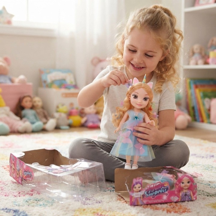 Muñeca Princesa Unicornio Cabello Largo + Bolso