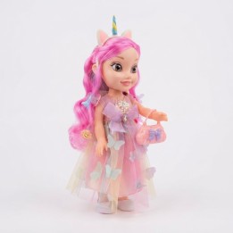 Muñeca Princesa Unicornio Cabello Largo + Bolso