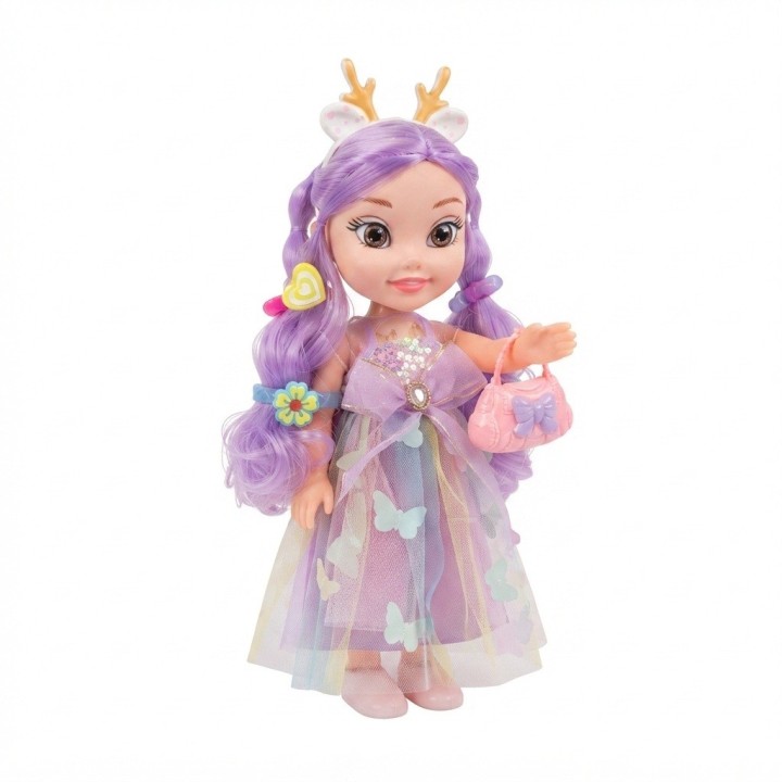 Muñeca Princesa Unicornio Cabello Largo + Bolso