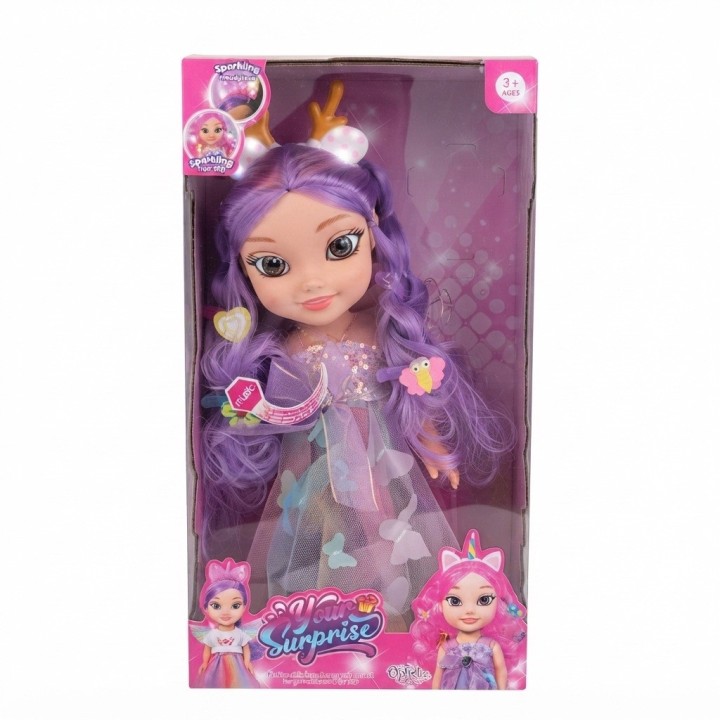 Muñeca Princesa Unicornio Cabello Largo + Bolso