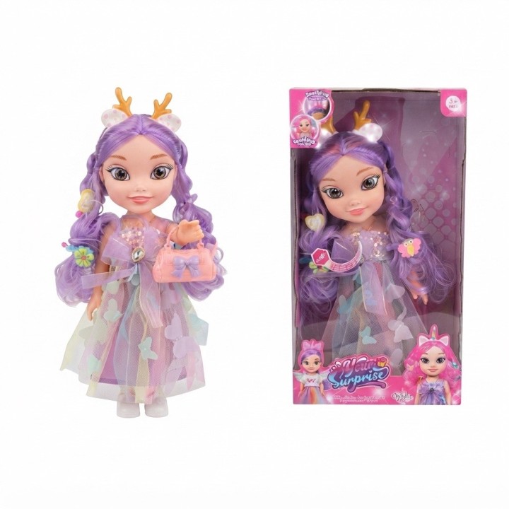 Muñeca Princesa Unicornio Cabello Largo + Bolso
