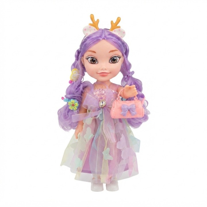 Muñeca Princesa Unicornio Cabello Largo + Bolso