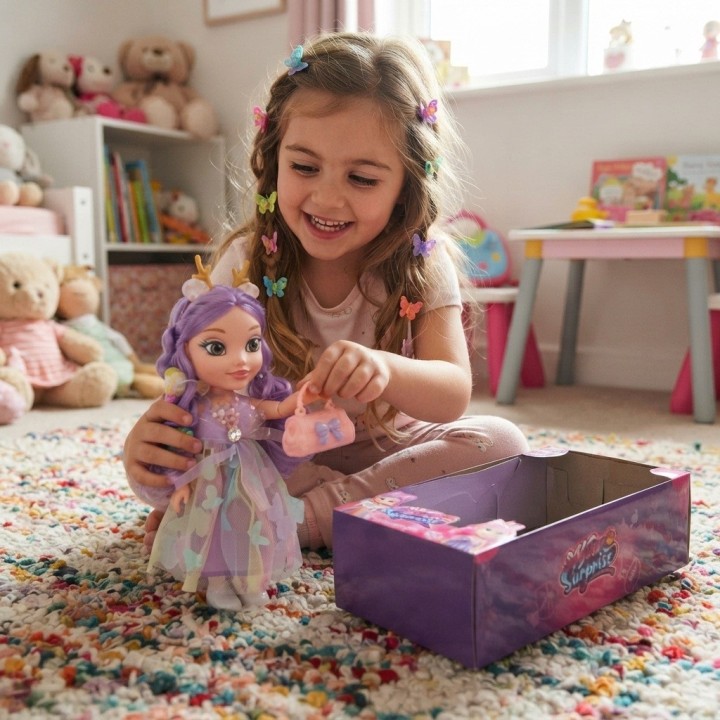 Muñeca Princesa Unicornio Cabello Largo + Bolso
