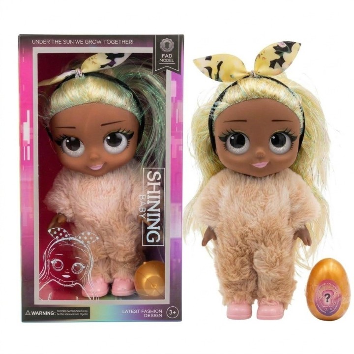 Muñeca Shining Baby Con Traje De Peluche Y Huevo Sorpresa