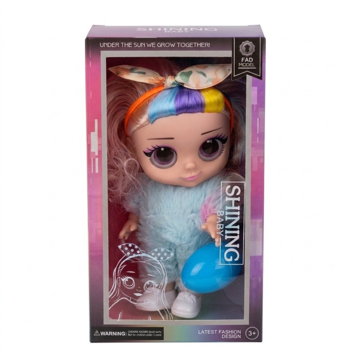 Muñeca Shining Baby Con Traje De Peluche Y Huevo Sorpresa
