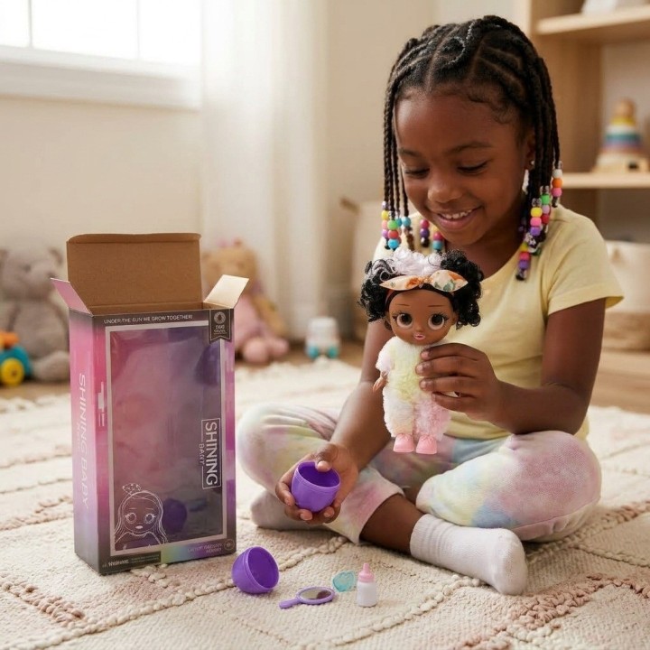 Muñeca Shining Baby Con Traje De Peluche Y Huevo Sorpresa
