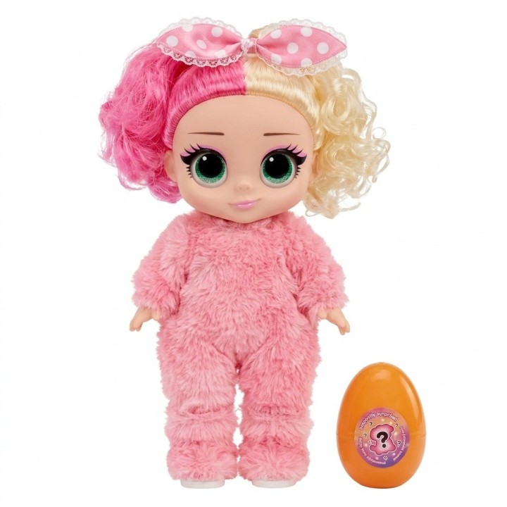 Muñeca Shining Baby Con Traje De Peluche Y Huevo Sorpresa