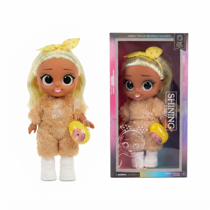 Muñeca Shining Baby Traje De Peluche Y Sorpresa