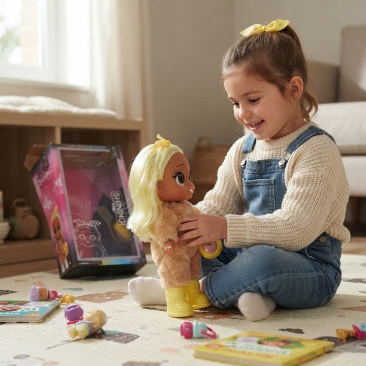 Muñeca Shining Baby Traje De Peluche Y Sorpresa