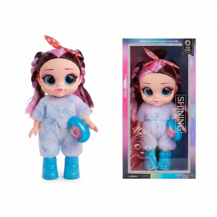 Muñeca Shining Baby Traje De Peluche Y Sorpresa