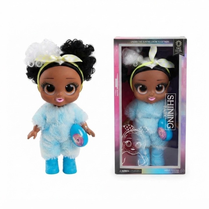 Muñeca Shining Baby Traje De Peluche Y Sorpresa