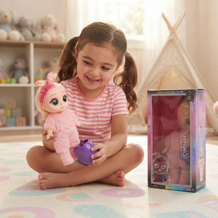 Muñeca Shining Baby Traje De Peluche Y Sorpresa
