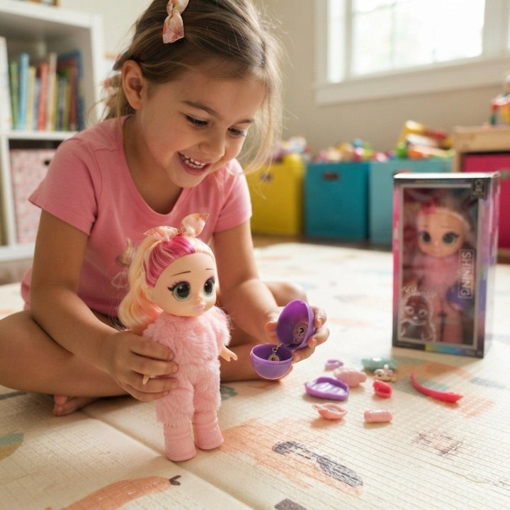 Muñeca Shining Baby Traje De Peluche Y Sorpresa