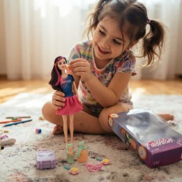 Set Muñeca Fashion Con Maleta Y Accesorios