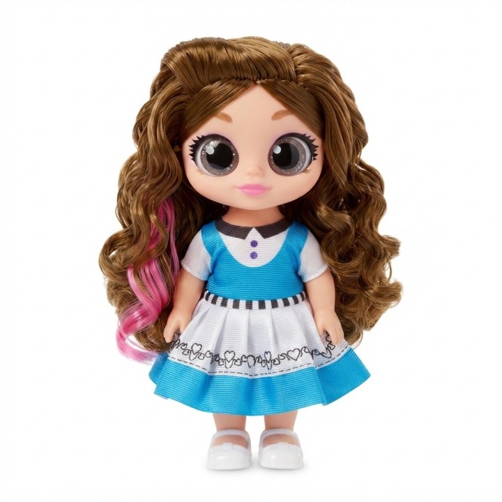Muñeca Dollbaby Ojos Grandes Con Mascota Y Mochila